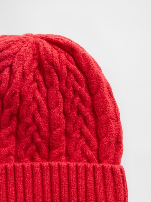 Image number 3 showing, CashSoft Cable-Knit Beanie