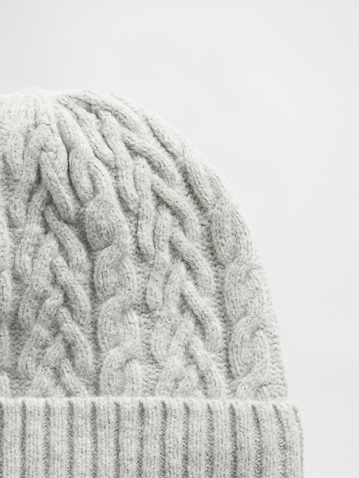 Image number 3 showing, CashSoft Cable-Knit Beanie