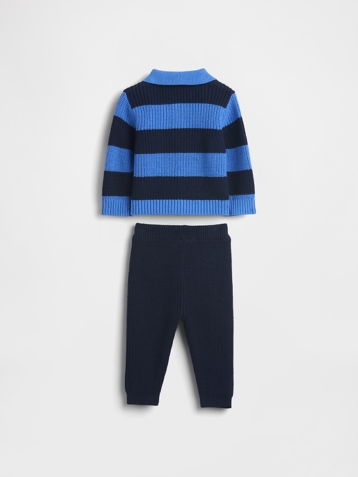 Image number 2 showing, Baby Collared Cardigan Sweater Set