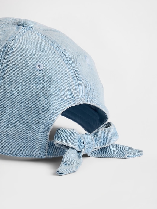 Image number 2 showing, Kids Denim Terry Heart Baseball Hat