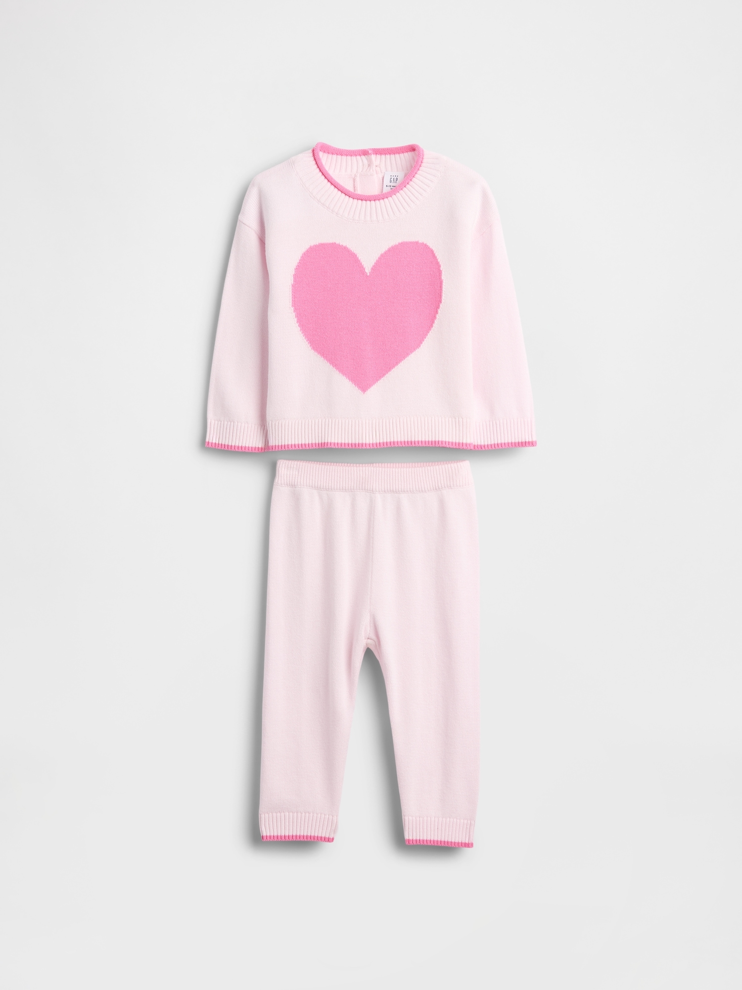Baby Heart Sweater Set