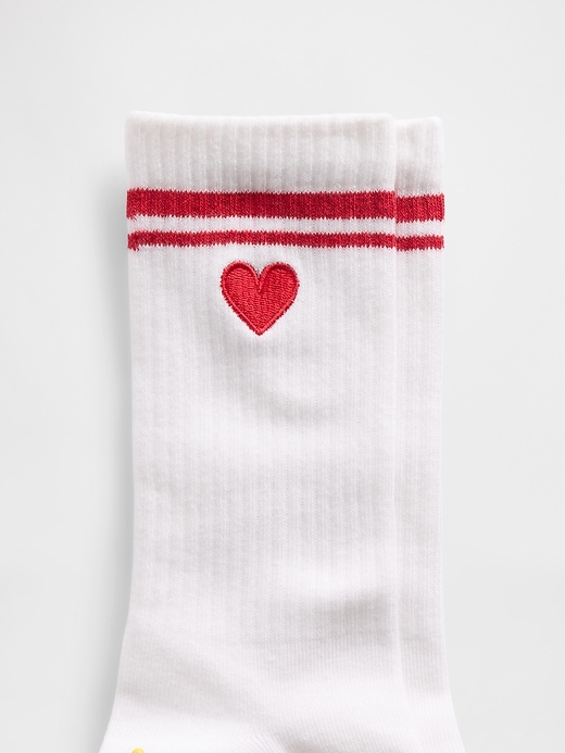 Image number 2 showing, Heart Crew Socks