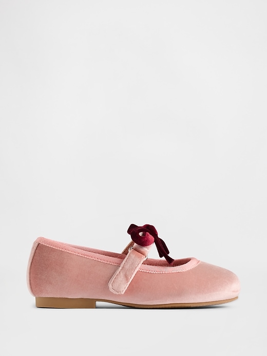 Image number 2 showing, Toddler Velvet Bow Mary Jane Flats