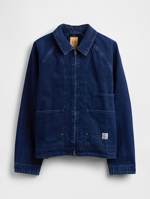 Image number 5 showing, Denim Zip Chore Jacket