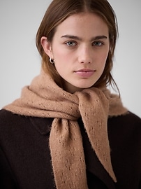 Image number 2 showing, Pointelle Triangle Scarf