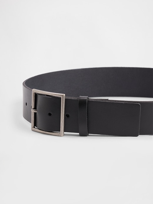 Image number 3 showing, Leather Square-Buckle Belt