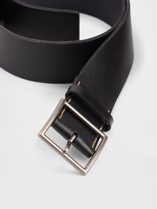 Image number 4 showing, Leather Square-Buckle Belt