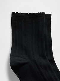 Image number 2 showing, Pointelle Half Crew Socks