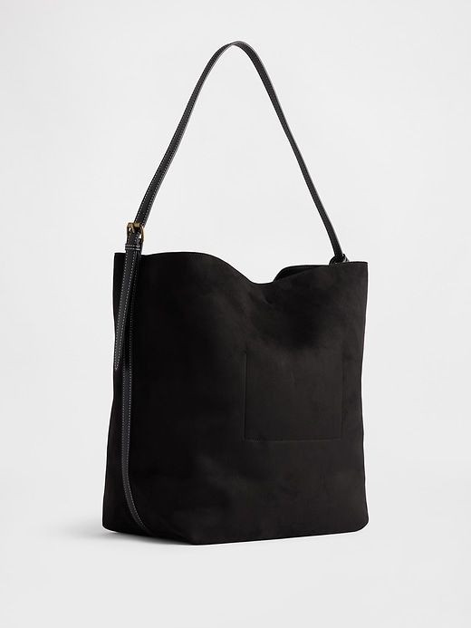 Image number 3 showing, Vegan Suede Bucket Bag