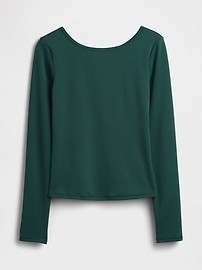 Image number 1 showing, GapFit Smooth Boatneck T-Shirt