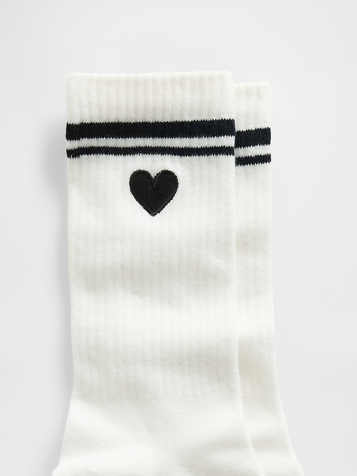 Image number 2 showing, Heart Crew Socks
