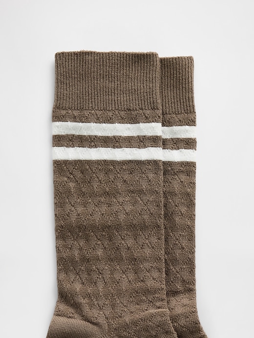 Image number 2 showing, Argyle Varsity Crew Socks