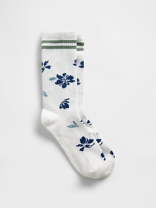 L'image numéro 1 présente Chaussettes à fleurs