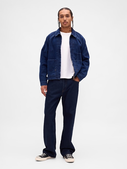 Image number 3 showing, Denim Zip Chore Jacket