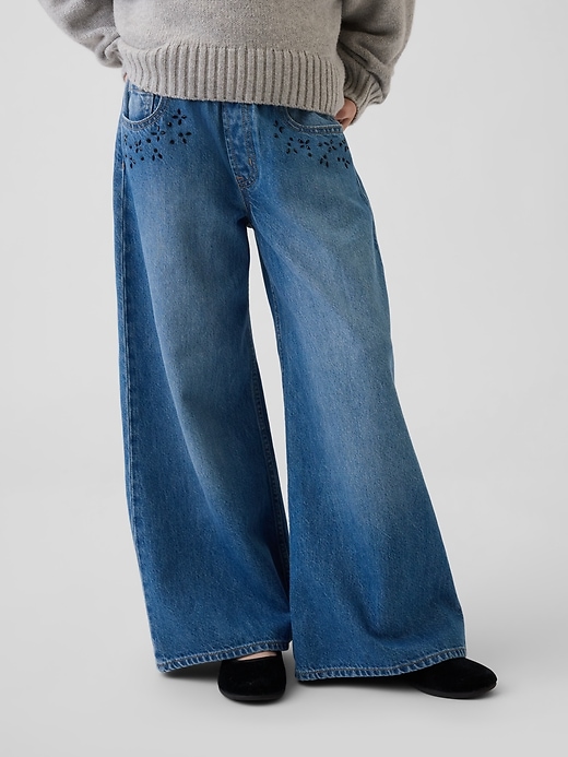 Image number 3 showing, Kids Low Rise Beaded Easy Baggy Jeans
