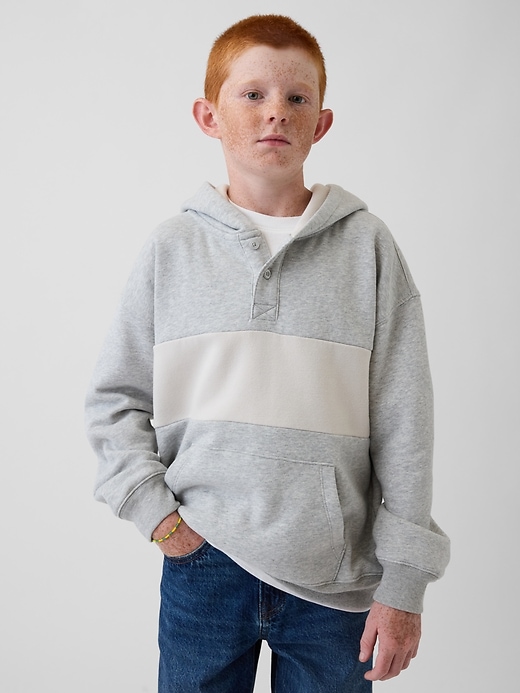 Image number 4 showing, Kids VintageSoft Relaxed Henley Hoodie