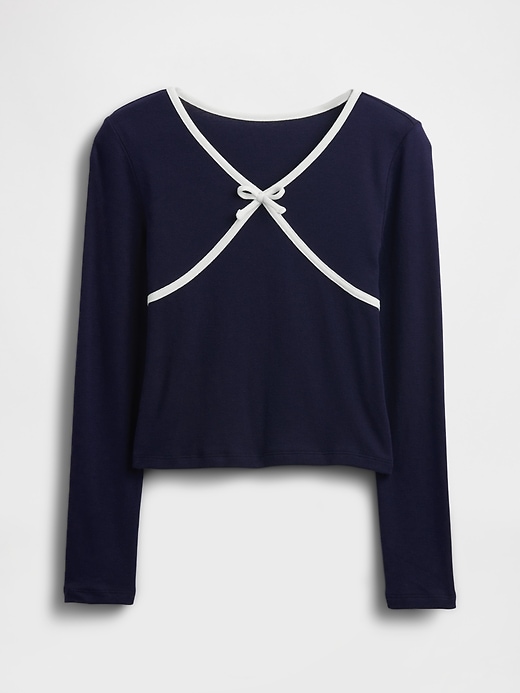 Image number 2 showing, Kids Cross Front Bow T-Shirt