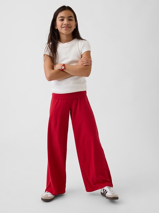 Image number 1 showing, Kids Wide-Leg Foldover Leggings