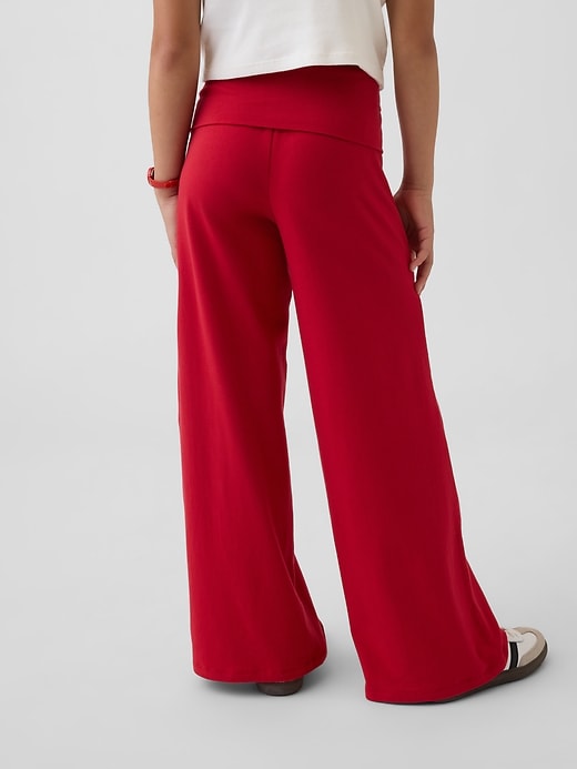 Image number 4 showing, Kids Wide-Leg Foldover Leggings