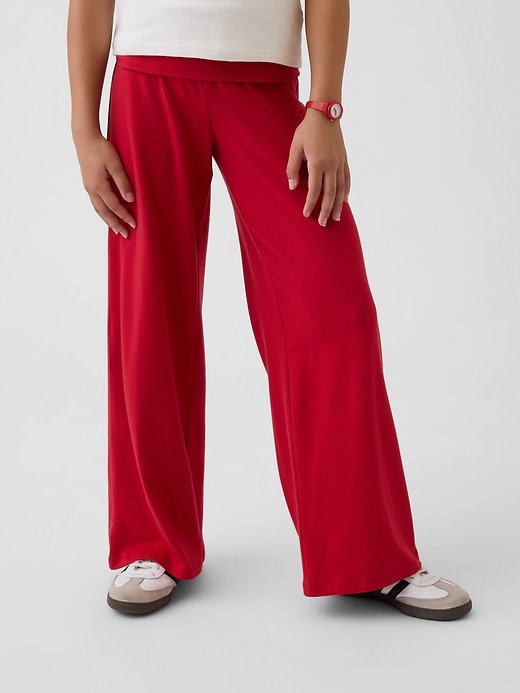 Image number 3 showing, Kids Wide-Leg Foldover Leggings