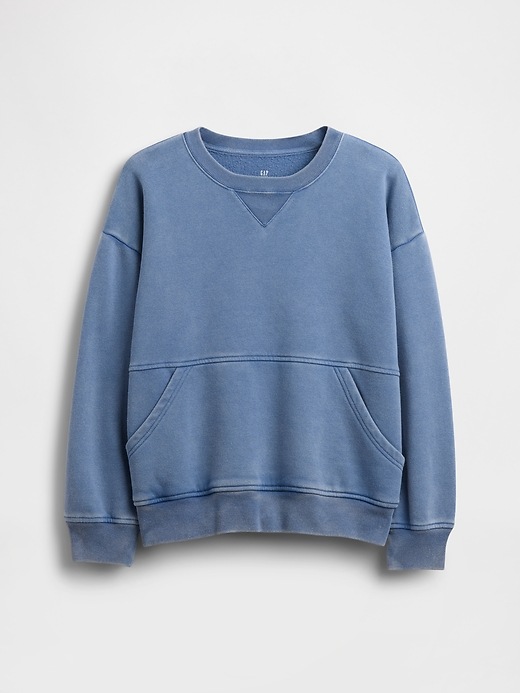 Image number 2 showing, Kids VintageSoft Relaxed Crewneck Pocket Sweatshirt