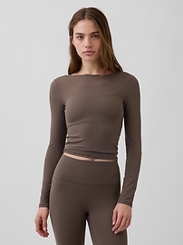 Image number 1 showing, GapFit Smooth Boatneck T-Shirt