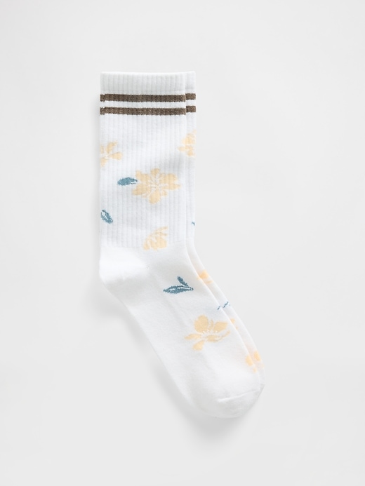 L'image numéro 1 présente Chaussettes à fleurs
