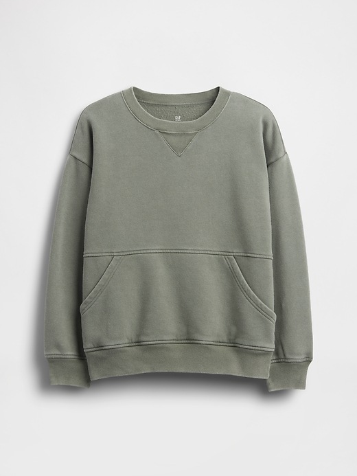 Image number 2 showing, Kids VintageSoft Relaxed Crewneck Pocket Sweatshirt