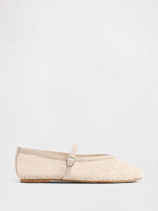 Image number 1 showing, Kids Crochet Mary Jane Flats