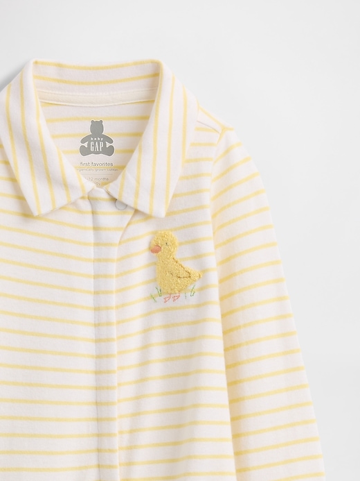Image number 3 showing, Baby First Favorites Organic Cotton Footed One-Piece