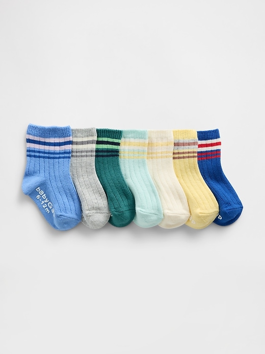 Image number 1 showing, Toddler Stripe Socks (7-Pack)
