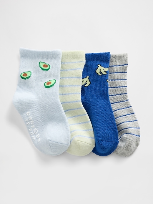 Image number 1 showing, Toddler Crew Socks (4-Pack)