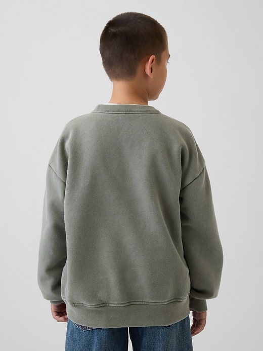 Image number 3 showing, Kids VintageSoft Relaxed Crewneck Pocket Sweatshirt