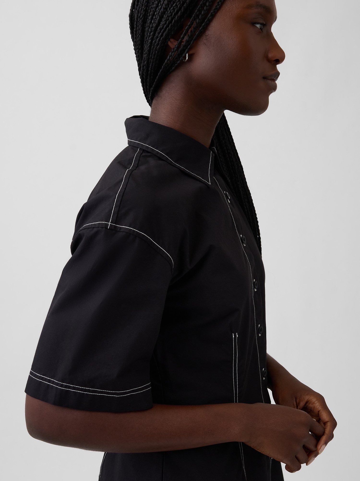 Poplin Mini Shirtdress