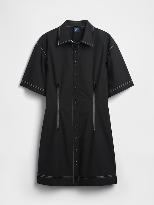 Image number 5 showing, Poplin Mini Shirtdress