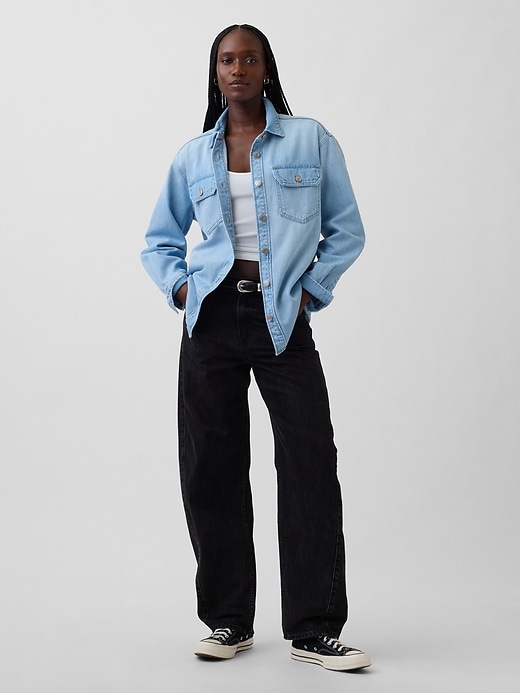 Image number 2 showing, Denim Western Shirt Jacket