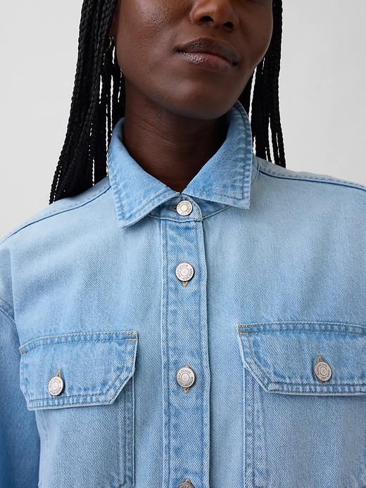 Image number 4 showing, Denim Western Shirt Jacket