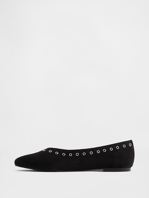 Image number 5 showing, Vegan Suede Ballet Flats