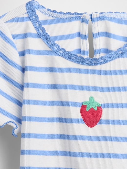 Image number 3 showing, Baby & Toddler Embroidered Rib T-Shirt