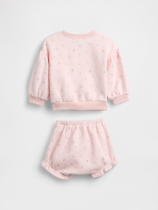 Image number 2 showing, Baby VintageSoft Floral Logo Outfit Set