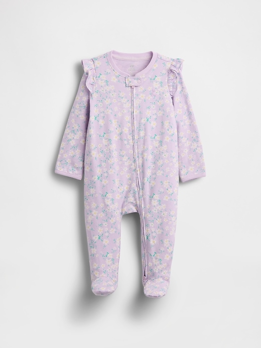 Image number 1 showing, Baby First Favorites Organic Cotton Footed One-Piece