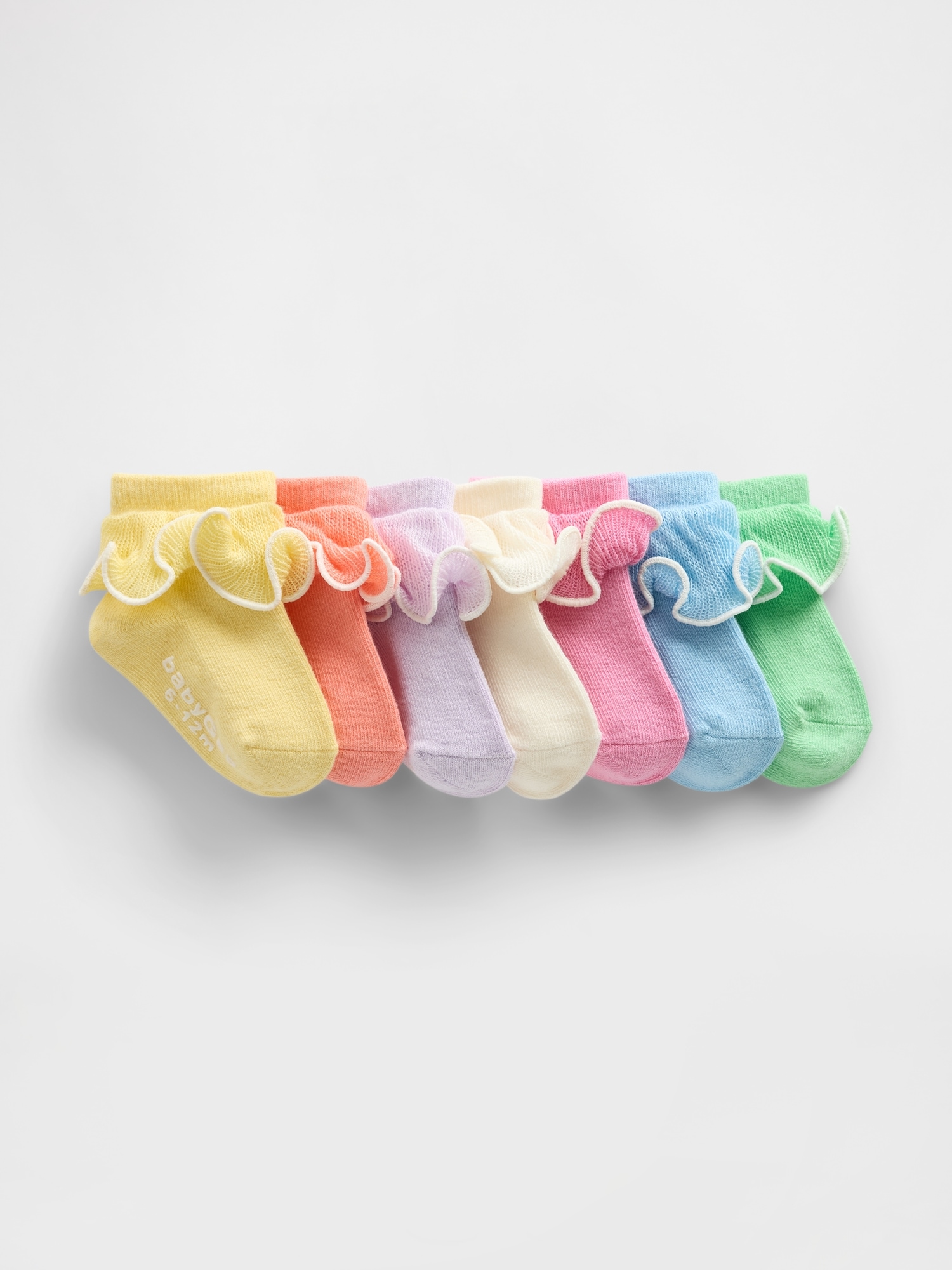 Toddler Ruffle Ankle Socks (7-Pack)