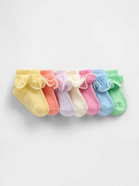 Toddler Ruffle Ankle Socks (7-Pack)