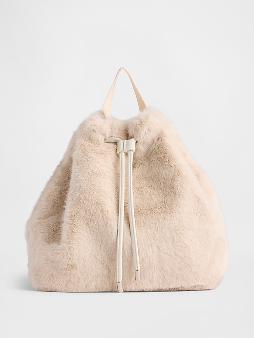 Image number 1 showing, Kids Faux Fur Backpack