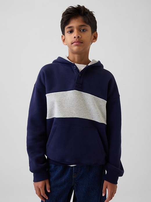 Image number 4 showing, Kids VintageSoft Relaxed Henley Hoodie