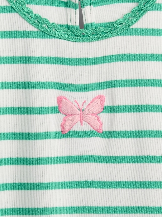 Image number 3 showing, Baby & Toddler Embroidered Rib T-Shirt
