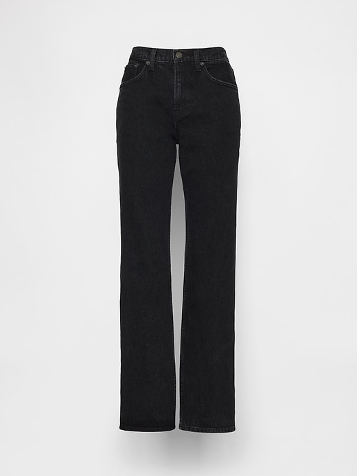 Image number 5 showing, Mid Rise Relaxed Straight Jeans