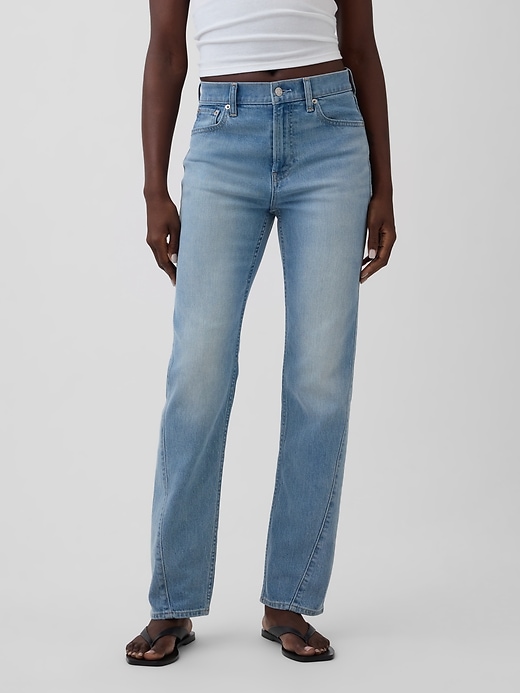 Image number 2 showing, High Rise Twisted-Seam '90s Slim Straight Jeans