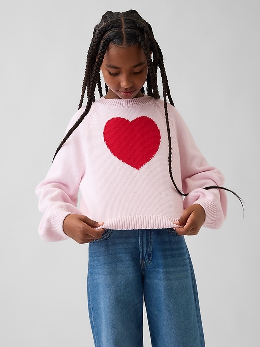 Image number 1 showing, Kids Relaxed Graphic Crewneck Sweater