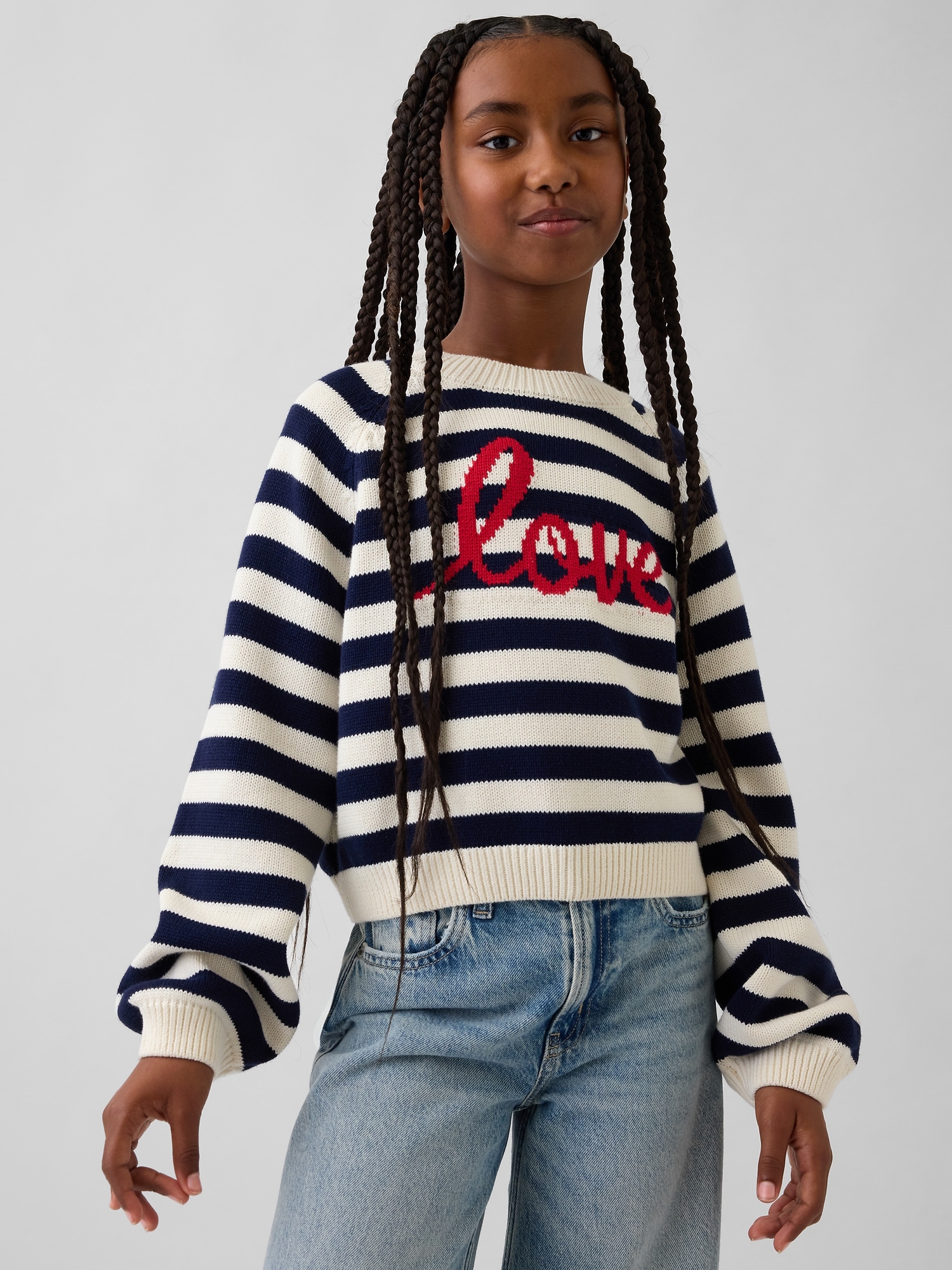 Kids Relaxed Graphic Crewneck Sweater